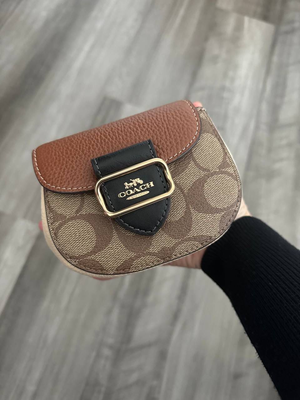 COACH MORGAN CARD CASE ON A CHAIN IN Blocked BAG