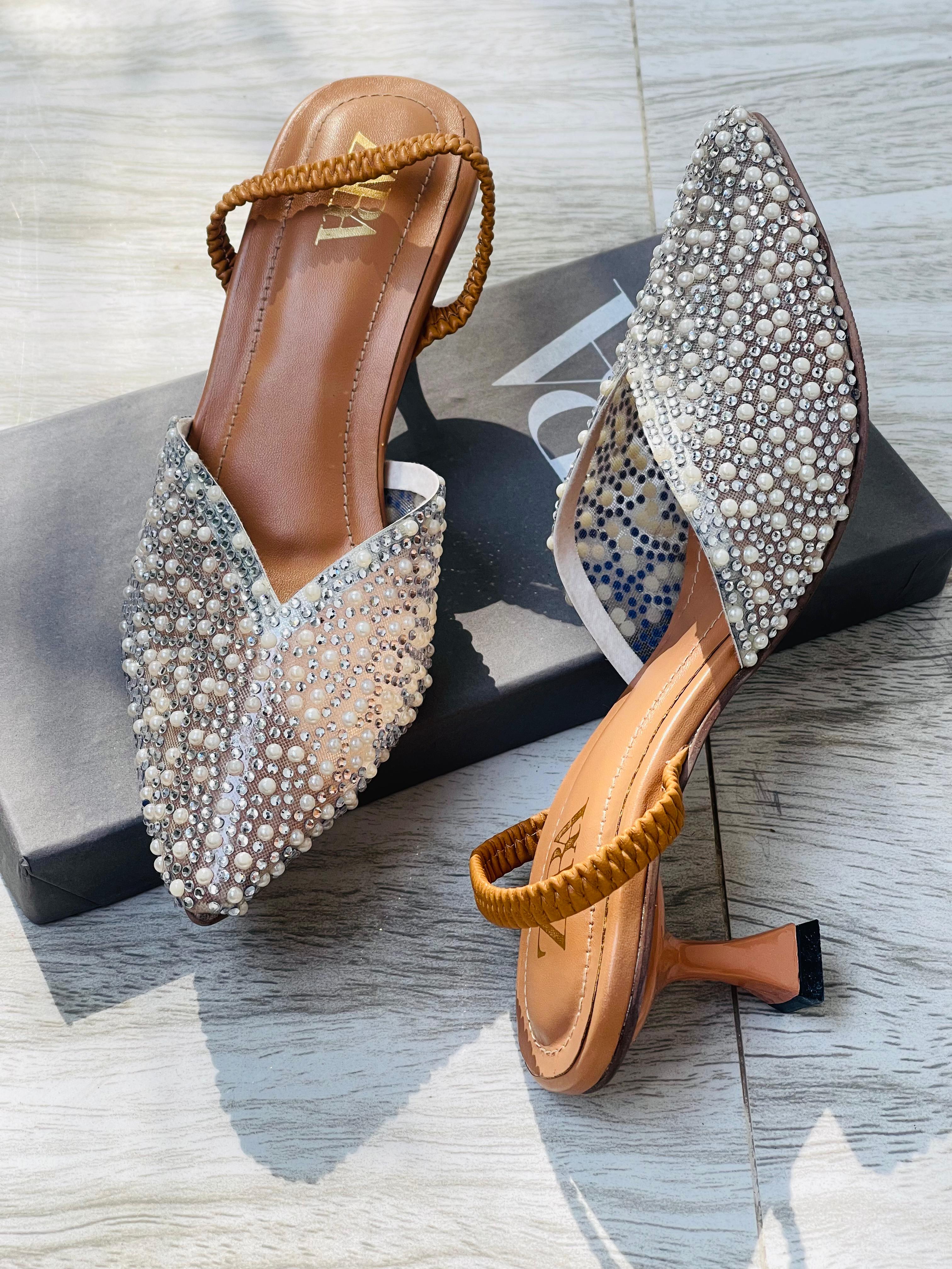 ZARA PEARL HEELS