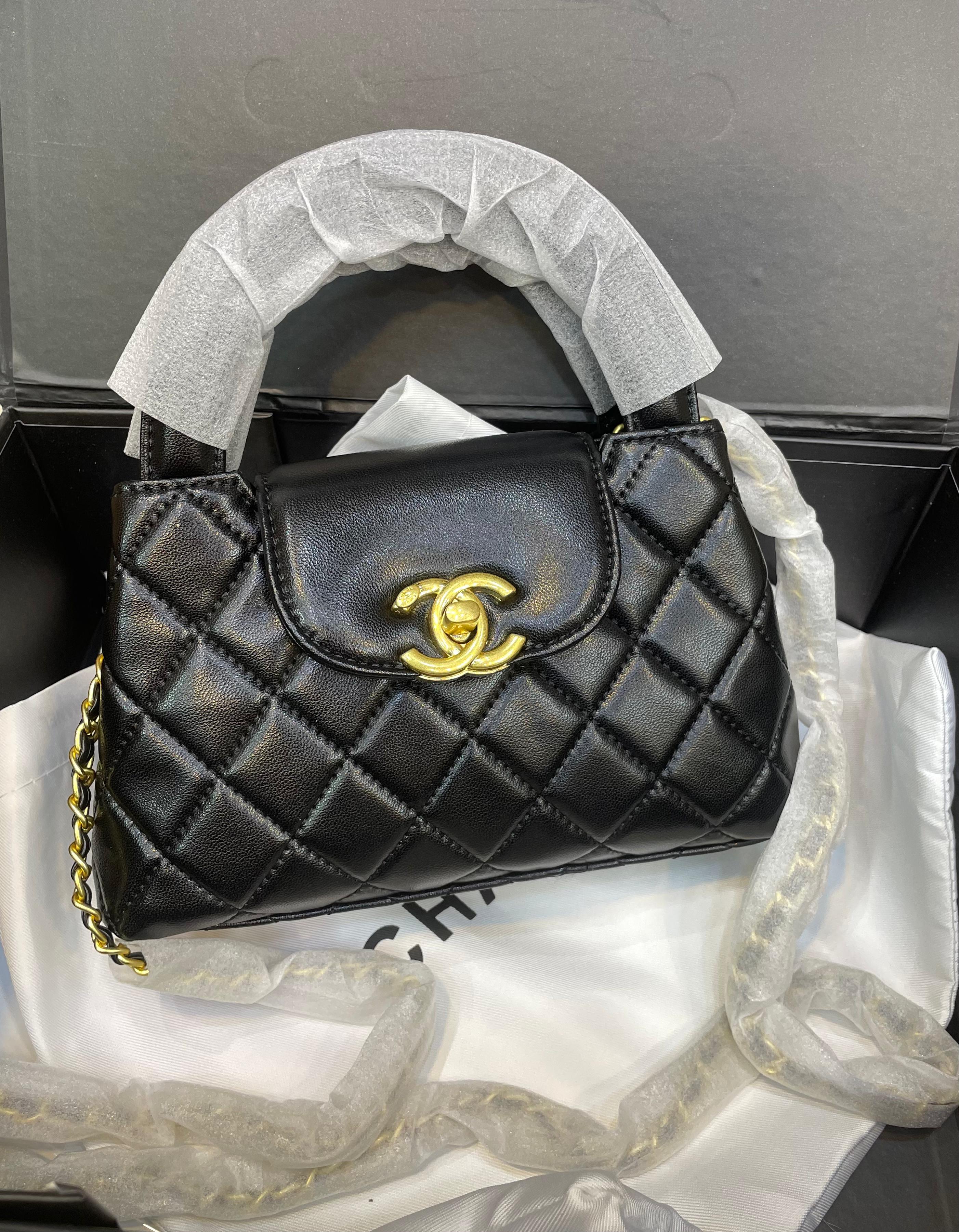 CHANEL SHINY AGE CALFSKIN QUILTED KELLY BAG
