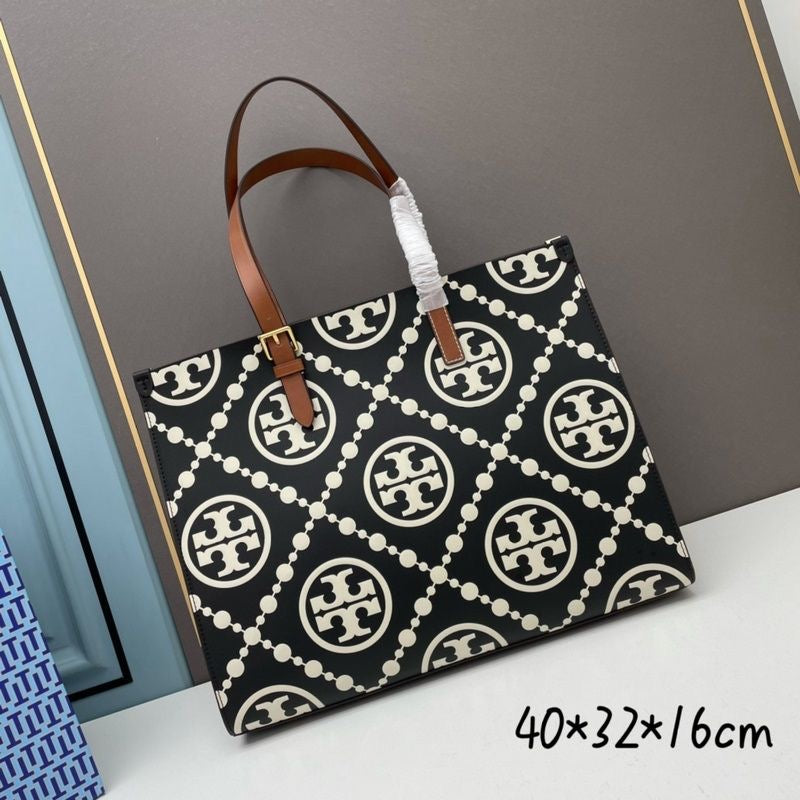 TORRY BURCH T MONOGRAM TOTE BAG