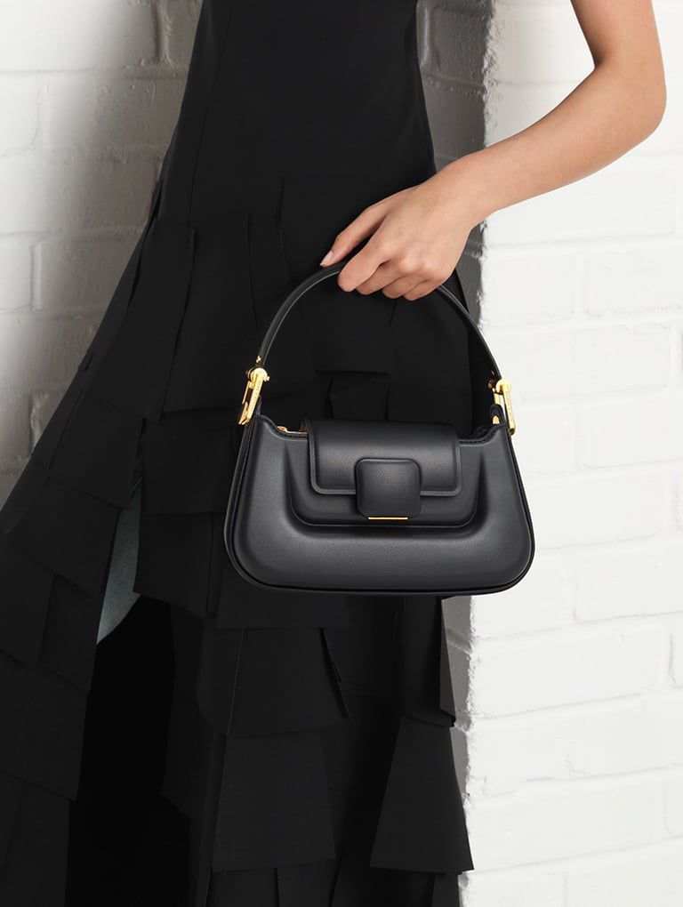 CHARLES & KEITH KOA PUSH LOCK SHULDER BAG