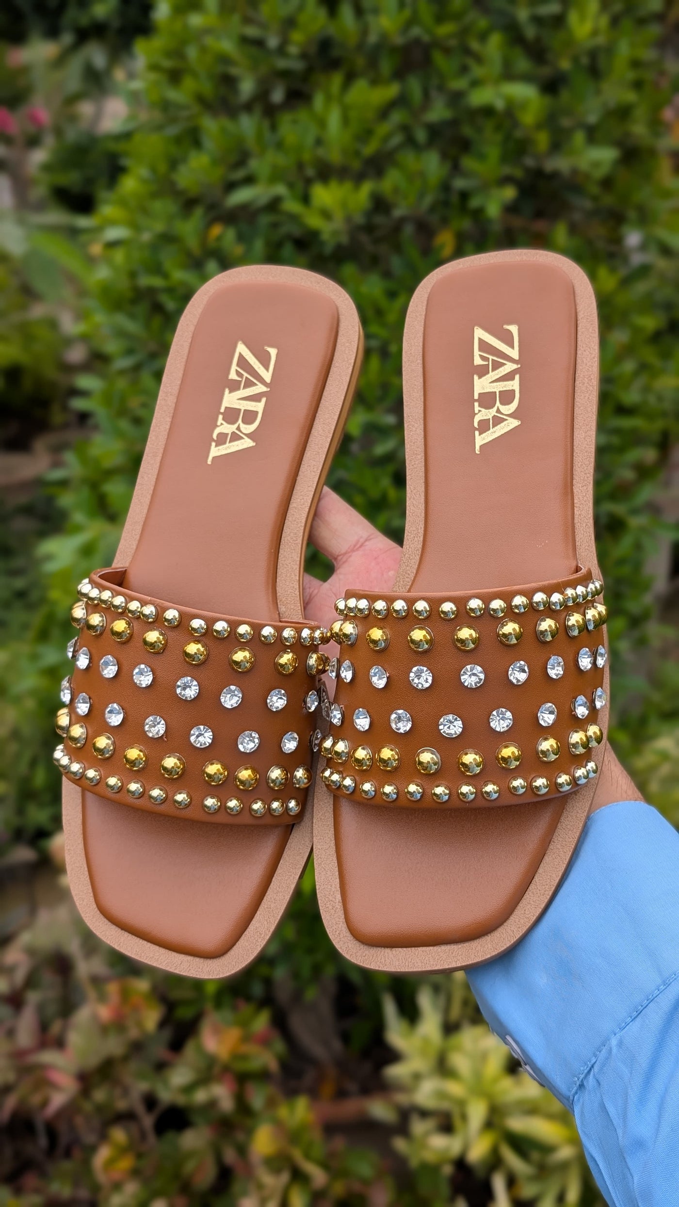 ZARA PEAL & DIAMOND SLIPPERS