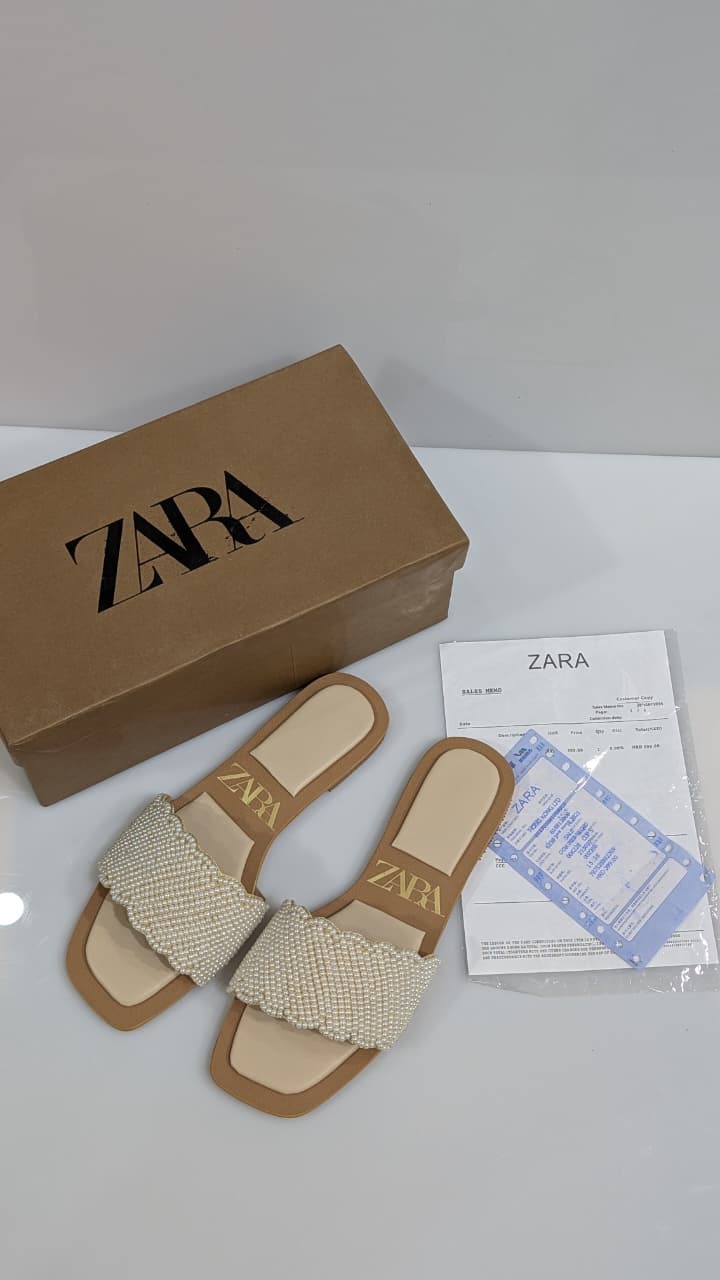 Zara beads slippers