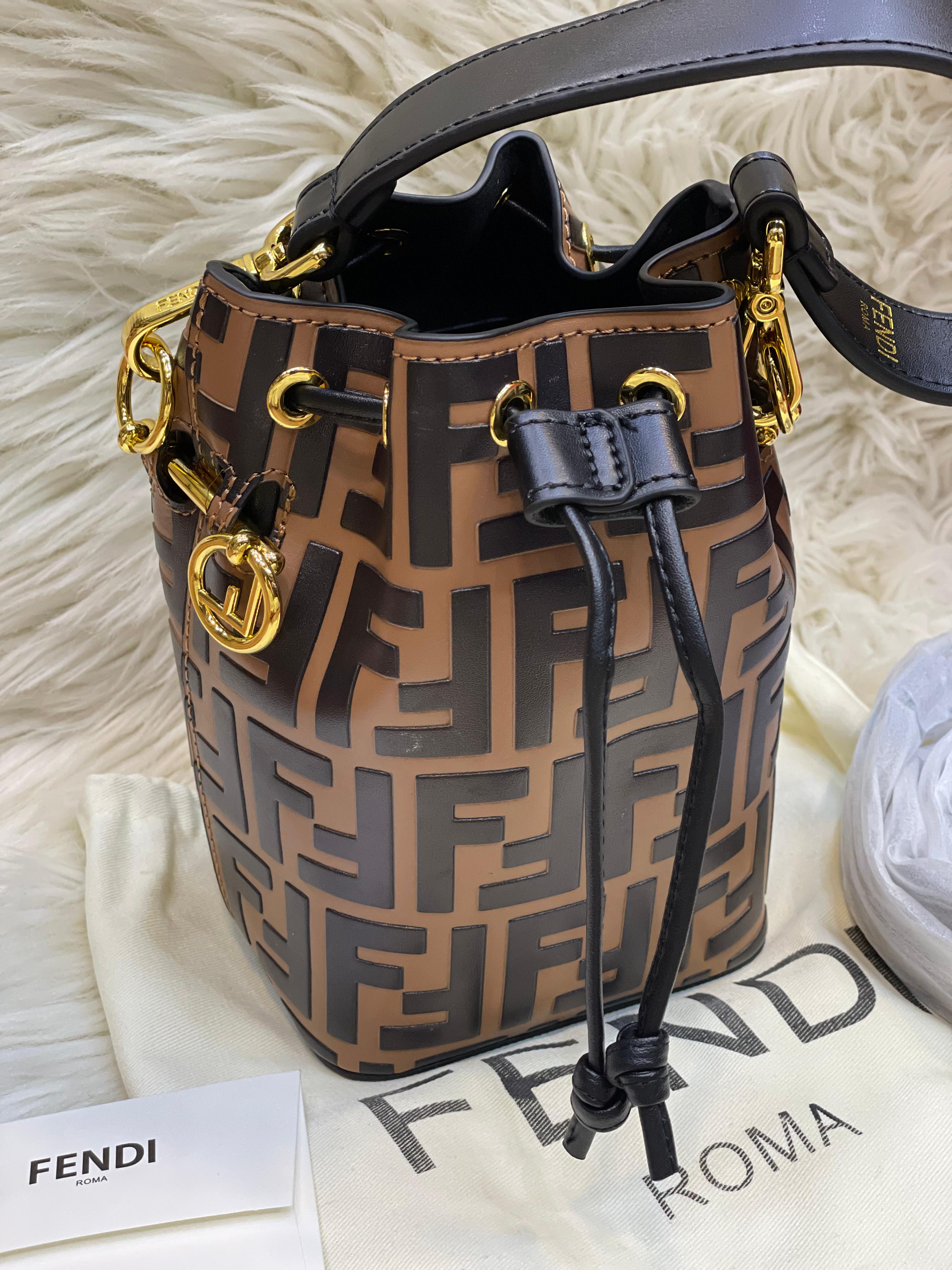 FENDI MON TRESOR BROWN LEATHER BAG