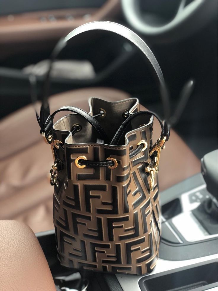 FENDI MON TRESOR BROWN LEATHER BAG