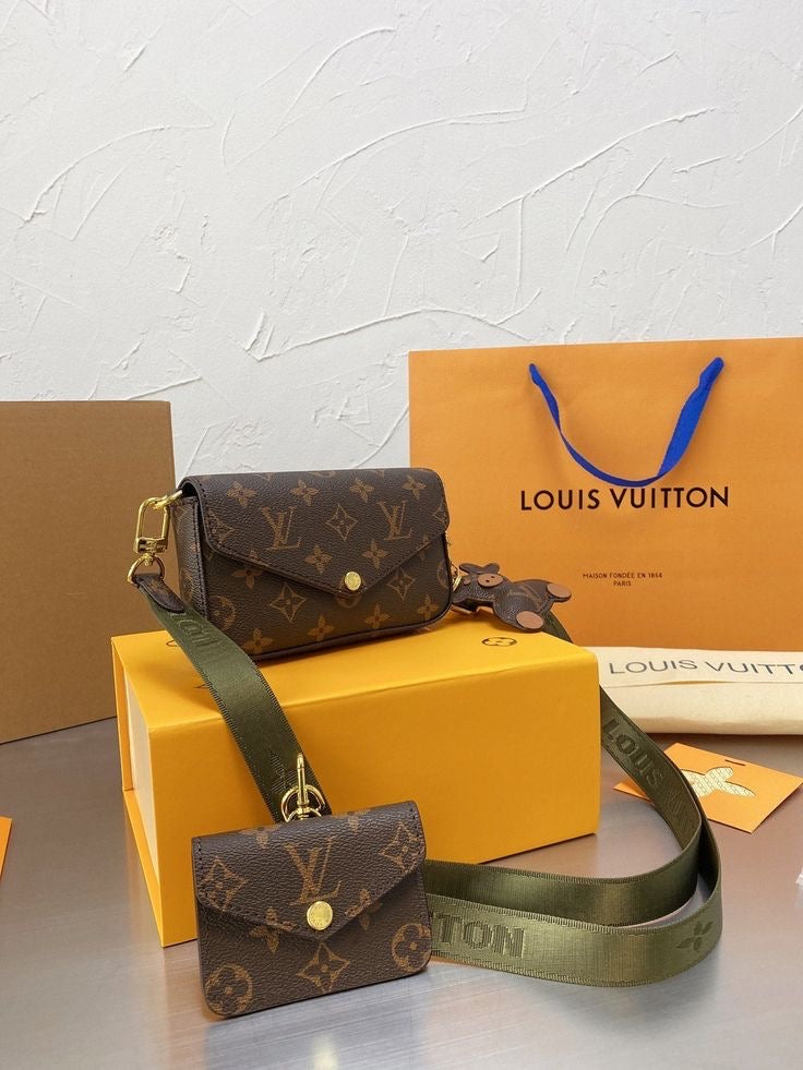 LOUIS VUITTON FELICIE STRAP MONOGRAM BAG