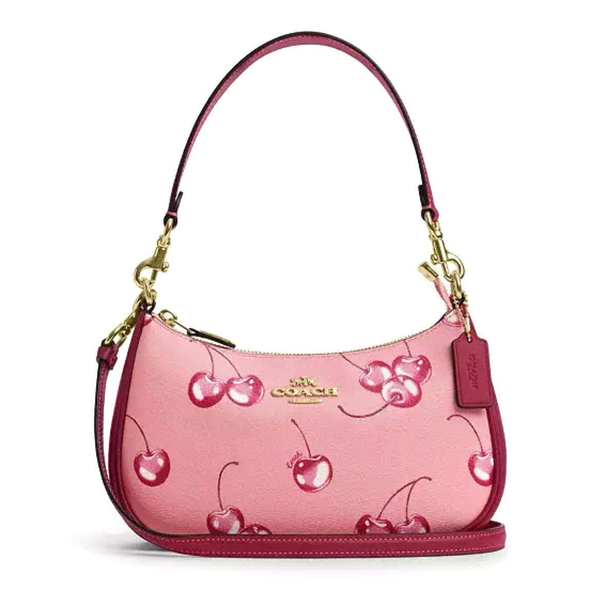 COACH TERI SHOULDER BAG WITH CHERRY PRINT