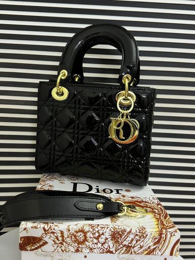 CHRISTIAN DIOR PATENT LADY BAG