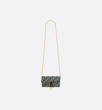 DIOR SMALL SADDLE POUCH WITH CHAIN