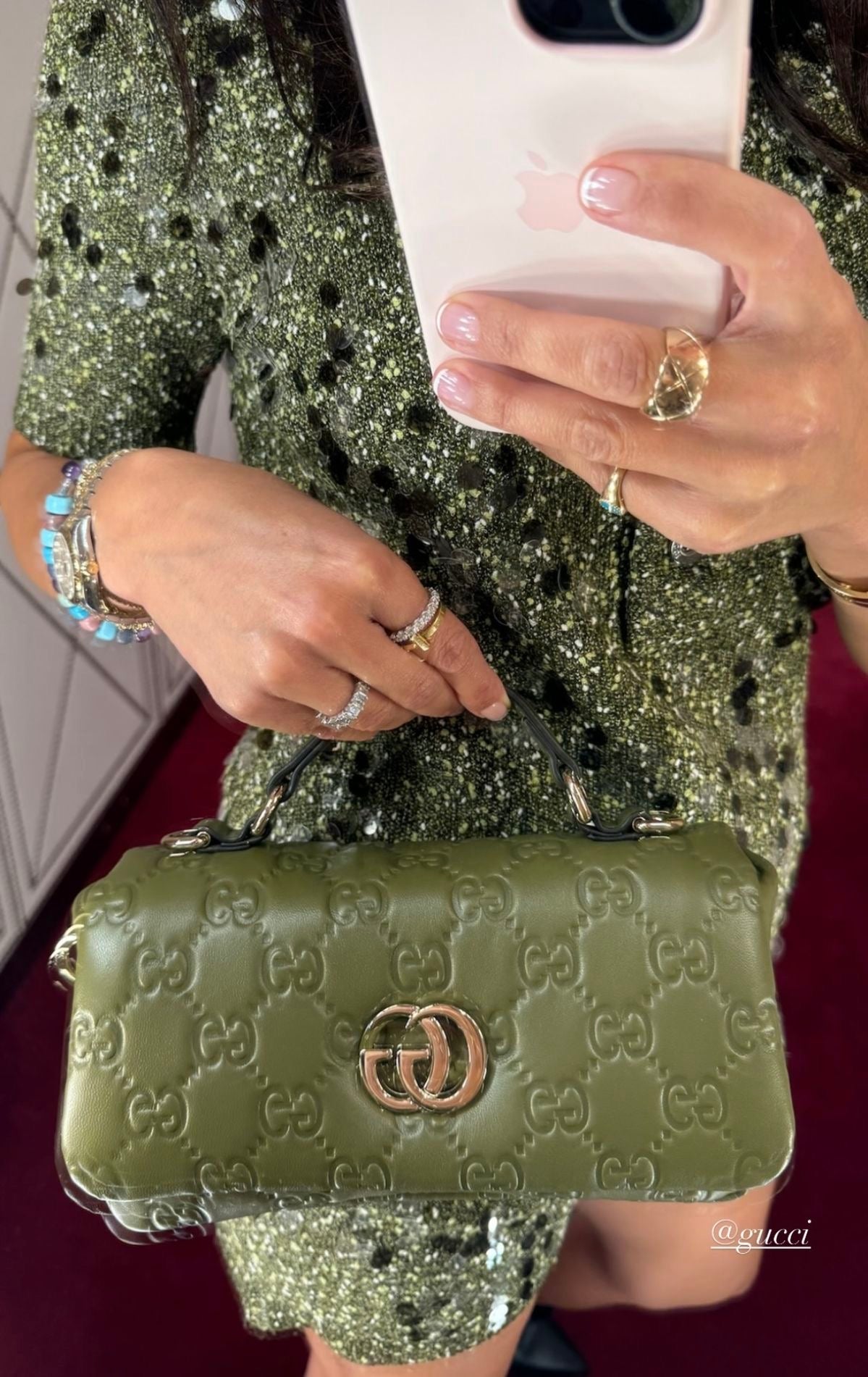 GUCCI GG MILANO SMALL TOP HANDLE BAG