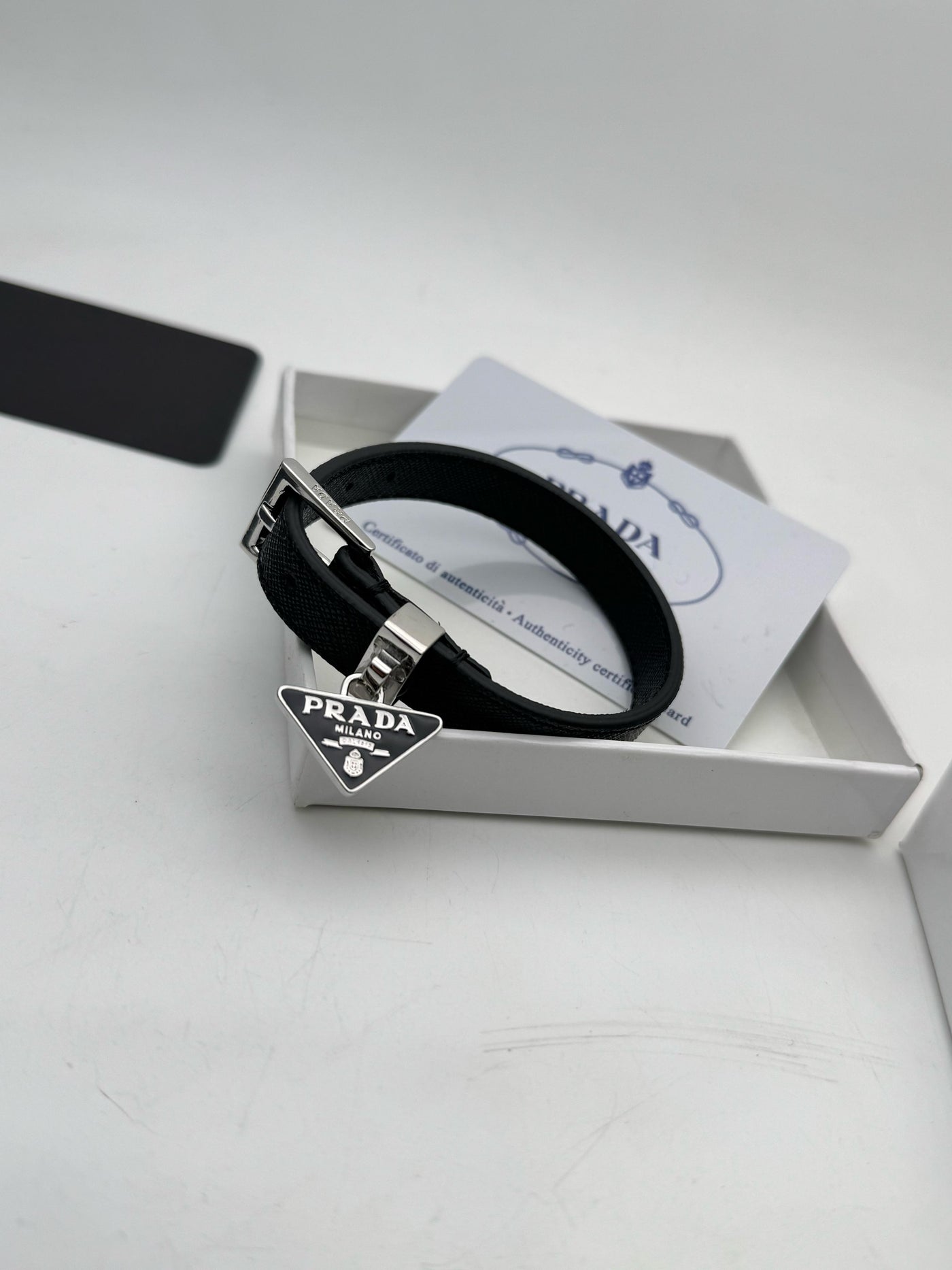 PRADA SAFFIANO LEATHER BRACELET
