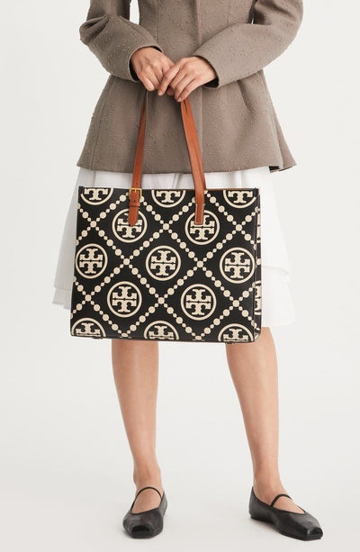 TORY BURCH SMALL T MONOGRAM CONTRAST EMBOSSED