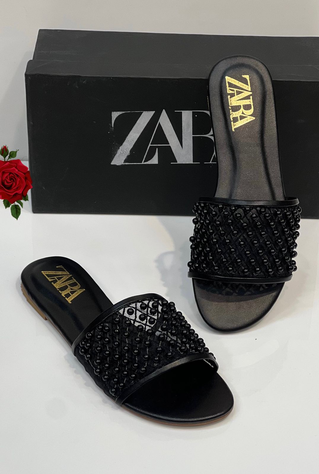 ZARA PEARL SLIPPERS