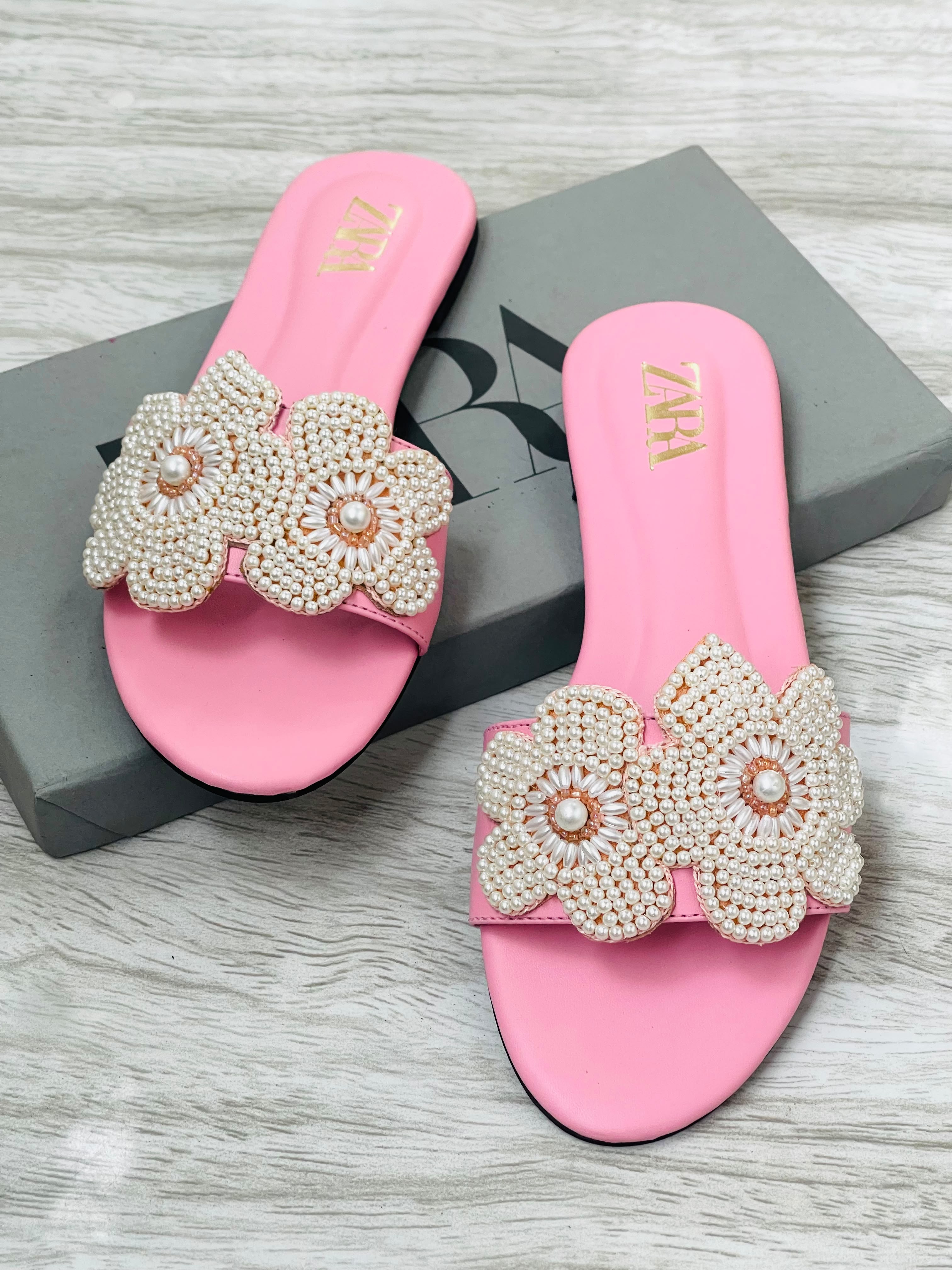 ZARA FLOWER FLATS