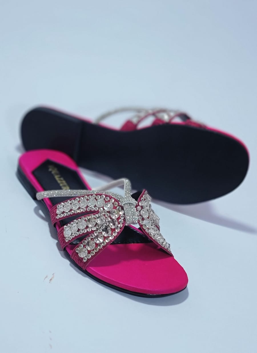 AQUAZZURA RHINESTONE SLIPPERS