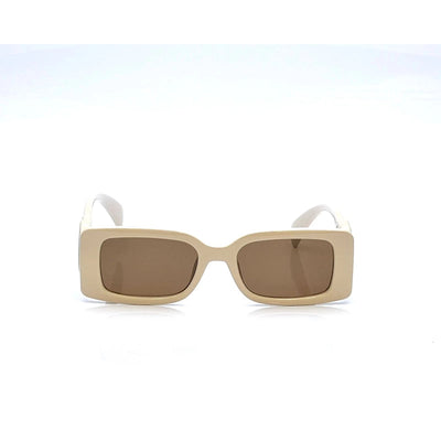 Gucci Rectangular Frame White Injection Sunglasses women model