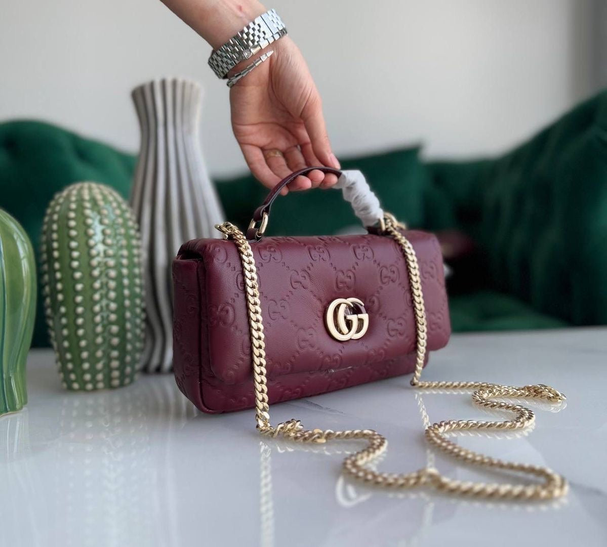 GUCCI GG MILANO SMALL TOP HANDLE BAG