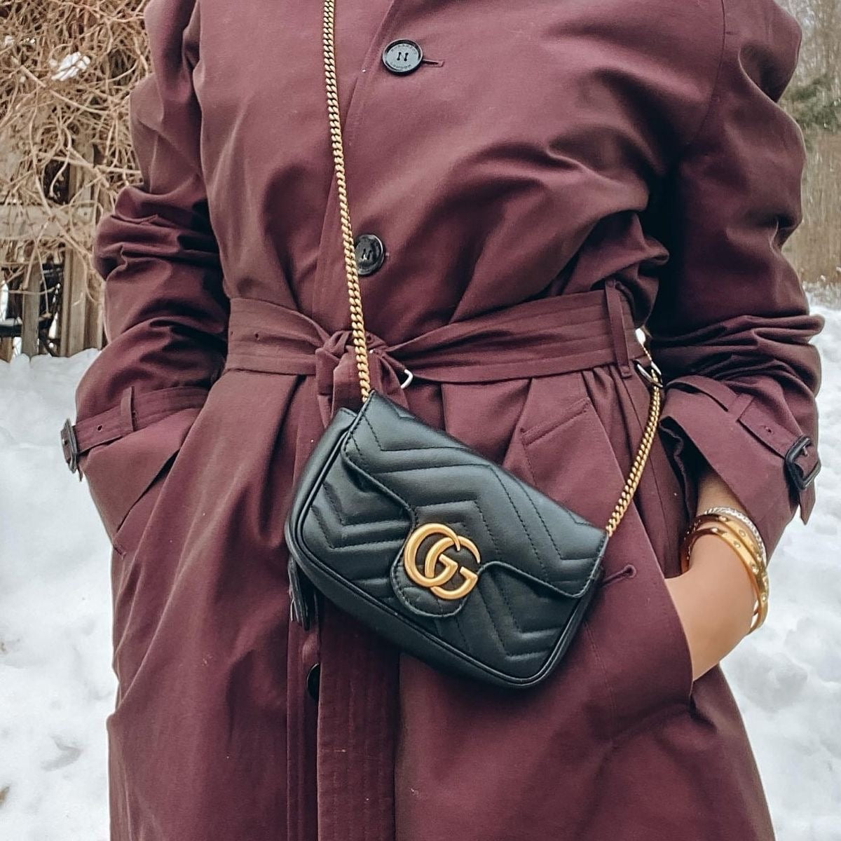 GUCCI SUPER MINI MARMONT BAG