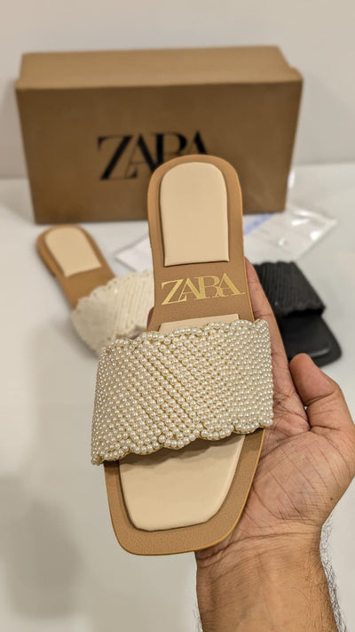 Zara beads slippers