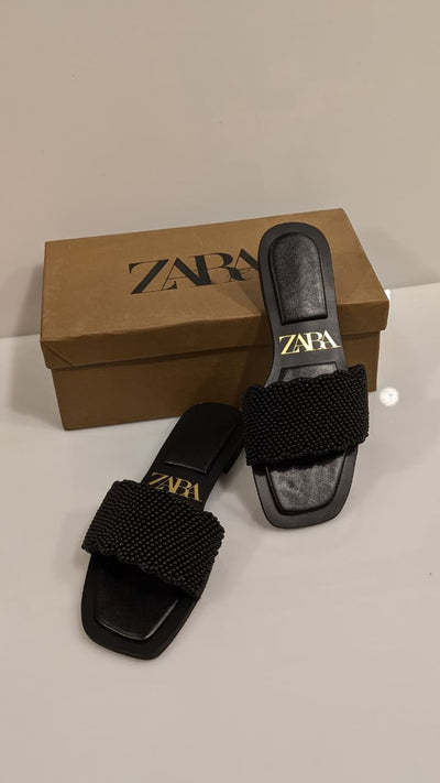 Zara beads slippers