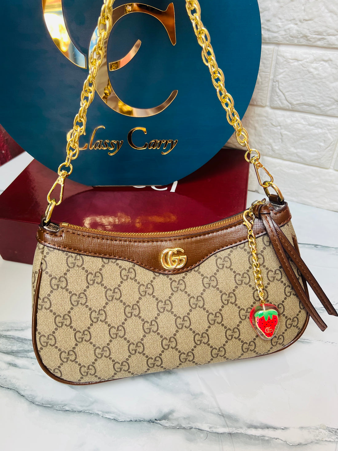 GUCCI OPHIDIA SMALL SHOULDER BAG EBONY