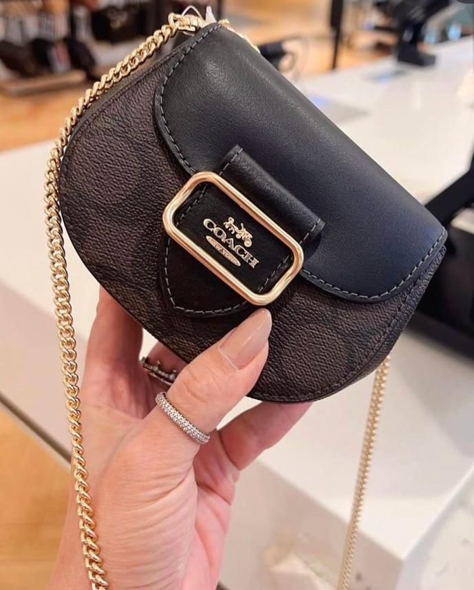 COACH MORGAN CARD CASE ON A CHAIN IN Blocked BAG