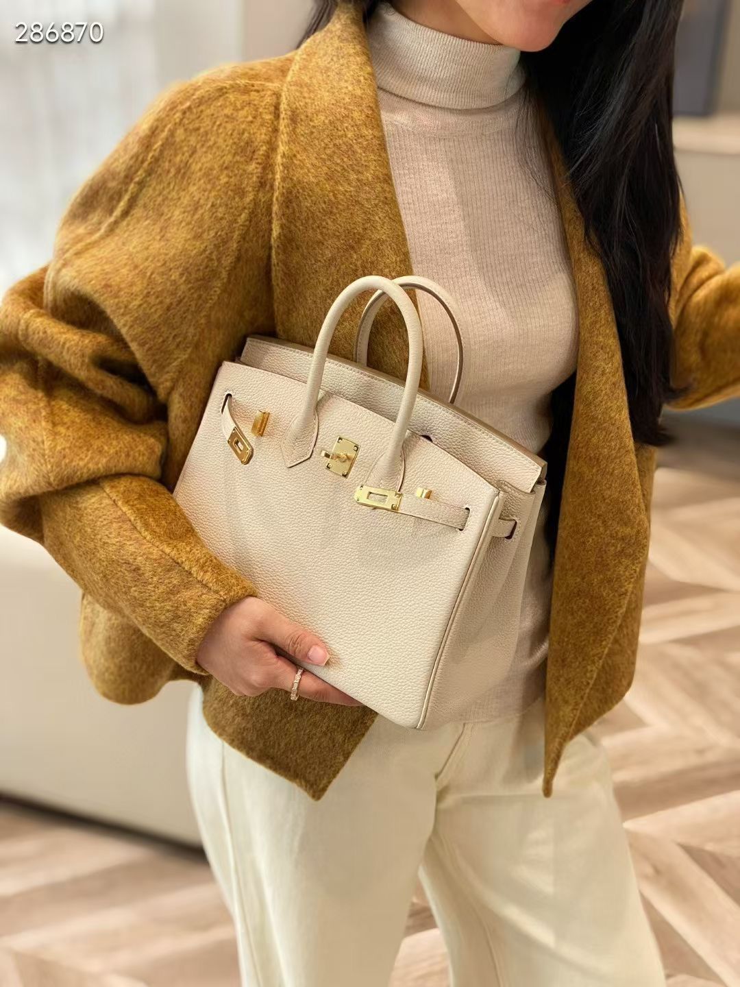 HERMES BLEU NUIT TOGO BIRKIN 25 GOLD HARDWAR