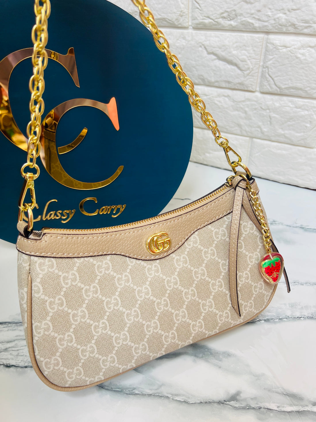 GUCCI OPHIDIA SMALL SHOULDER BAG EBONY