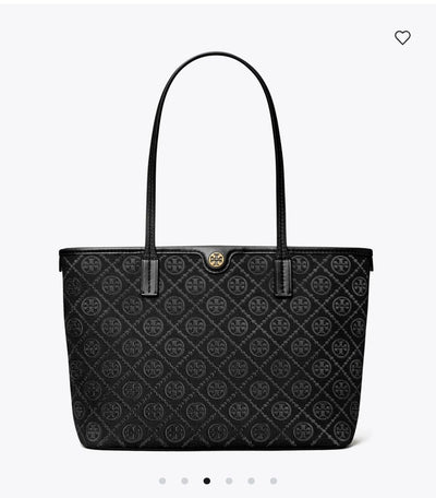 TORY BURCH SMALL T MONOGRAM ZIP TOTE