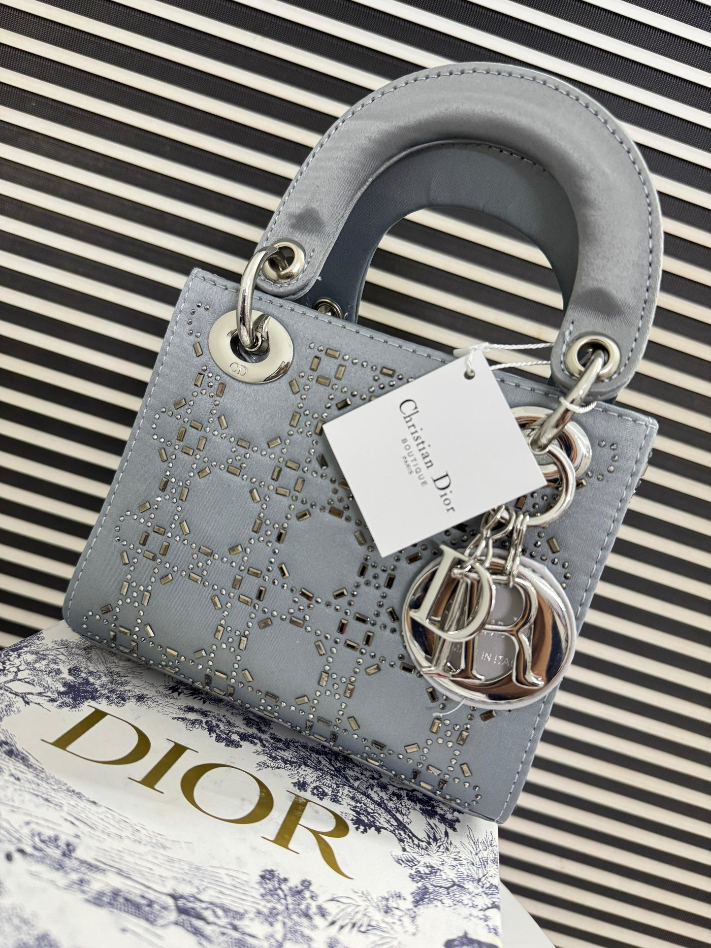DIOR MINI STONE LADY DIOR BAG