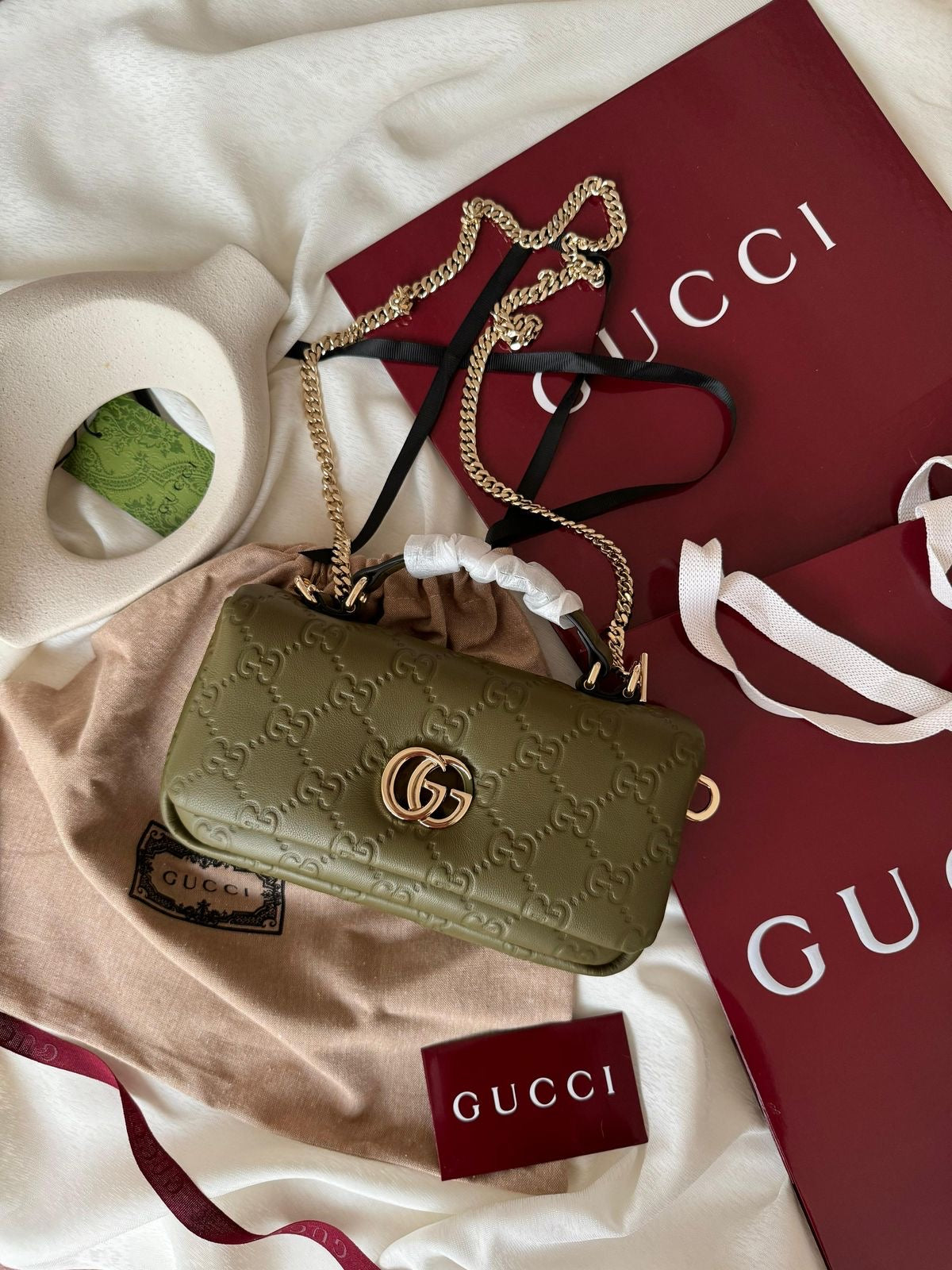 GUCCI GG MILANO SMALL TOP HANDLE BAG