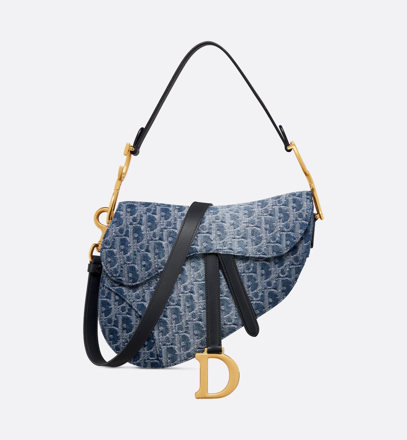 DIOR SADDLE BAG WITH STRAP
BLUE DENIM DIOR OBLIQUE