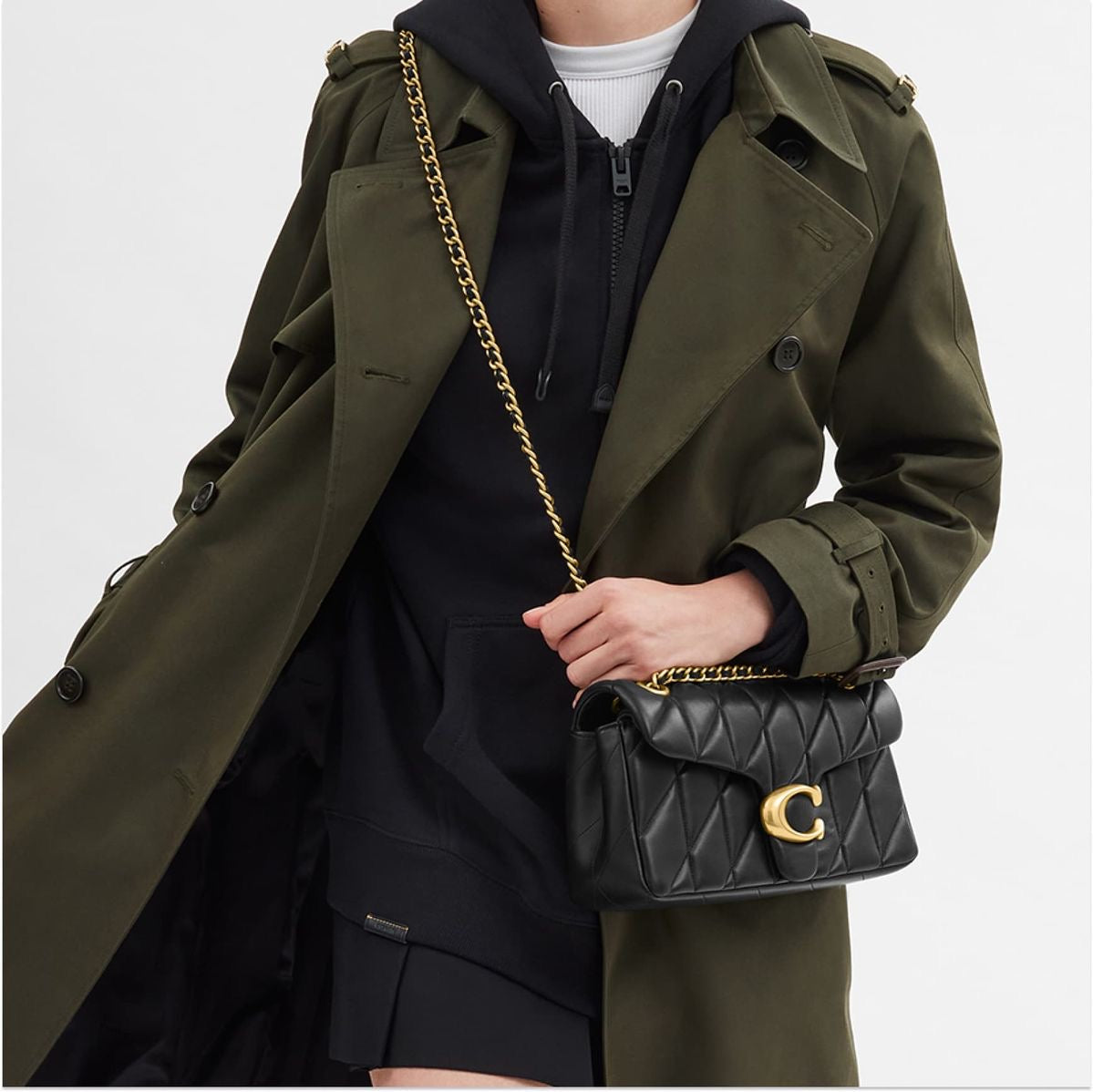 COACH CP150 Tabby 26 Quilted Shoulder Bag Leather Black NEW Outlet
