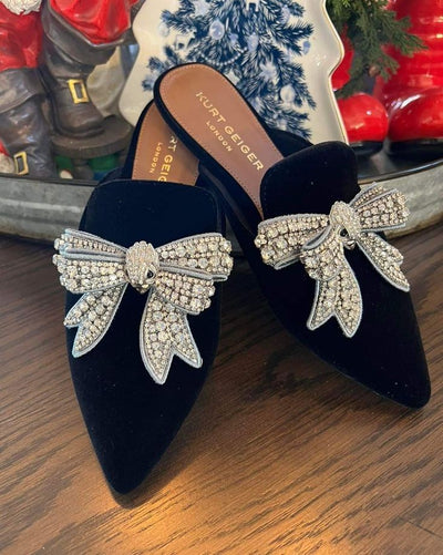 Kurt Geiger
Rhinestone bow Hand emboridy