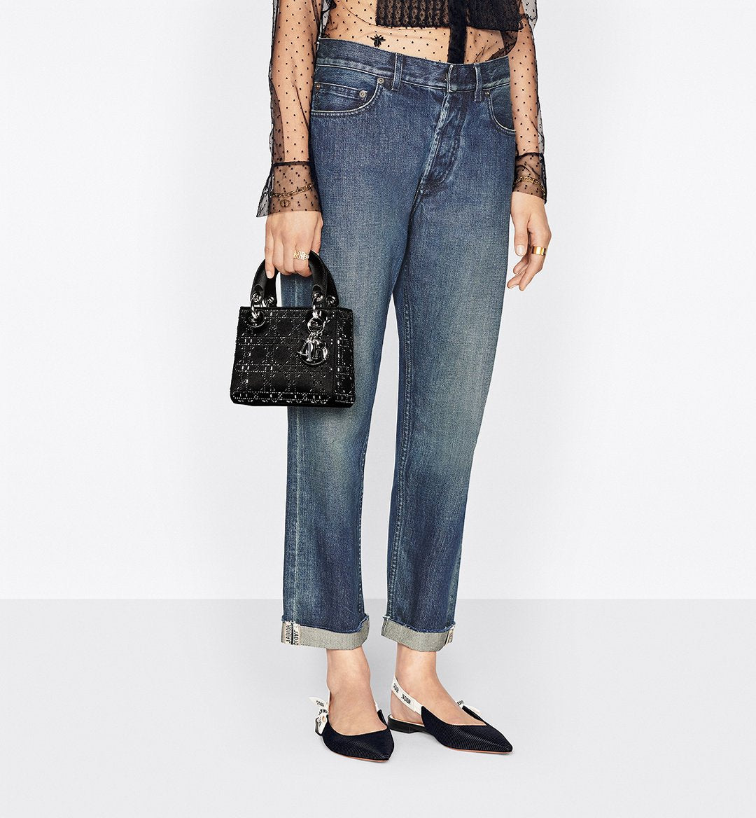 DIOR MINI STONE LADY DIOR BAG