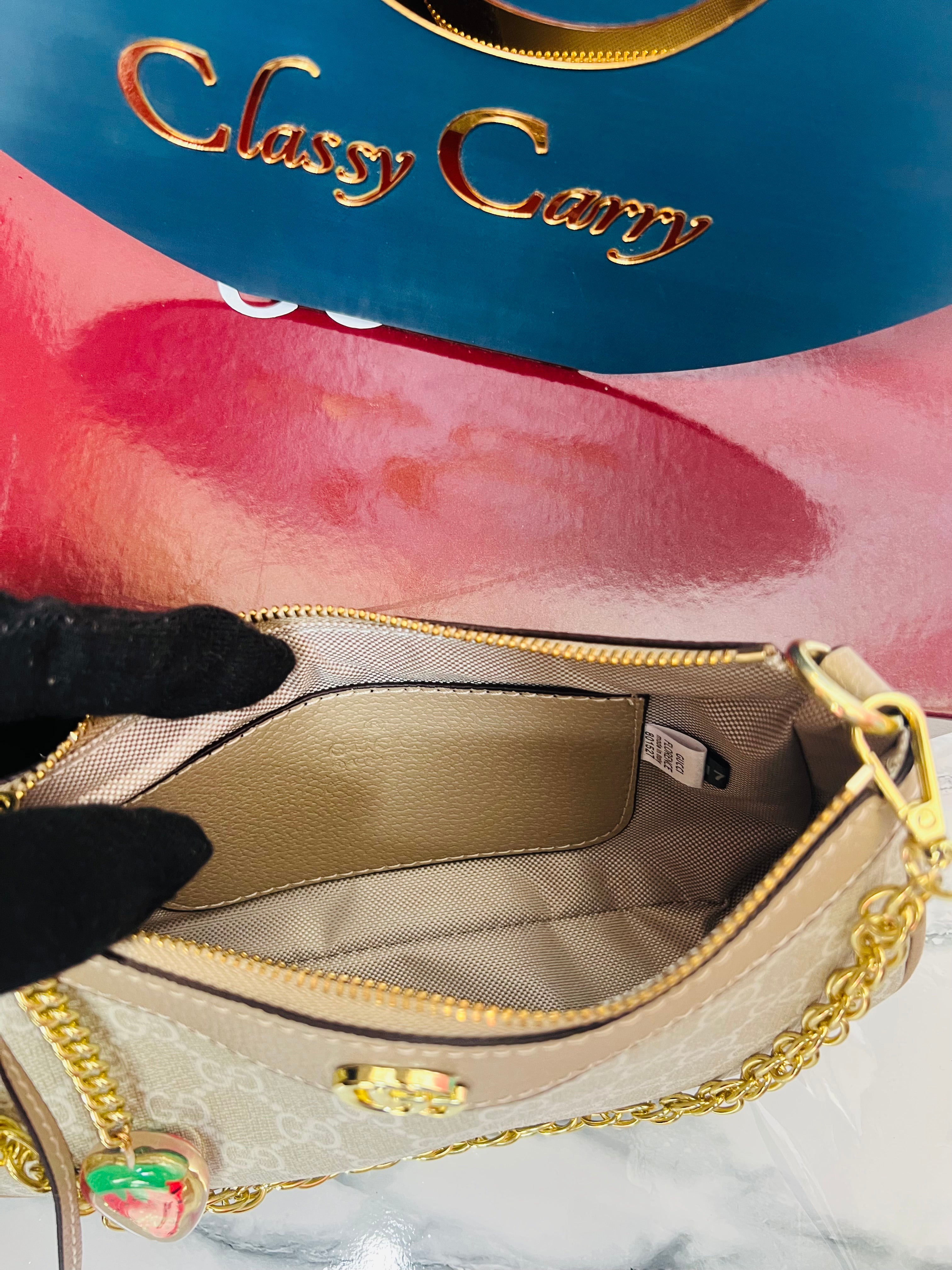 GUCCI OPHIDIA SMALL SHOULDER BAG EBONY