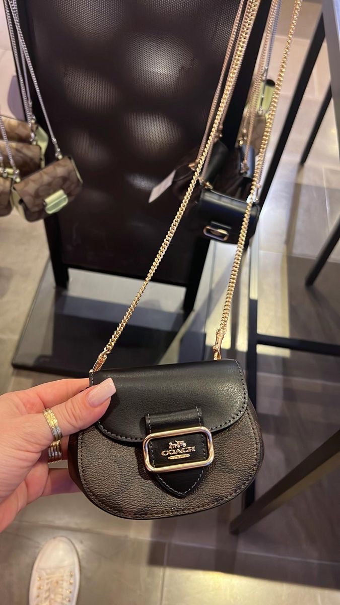 COACH MORGAN CARD CASE ON A CHAIN IN Blocked BAG