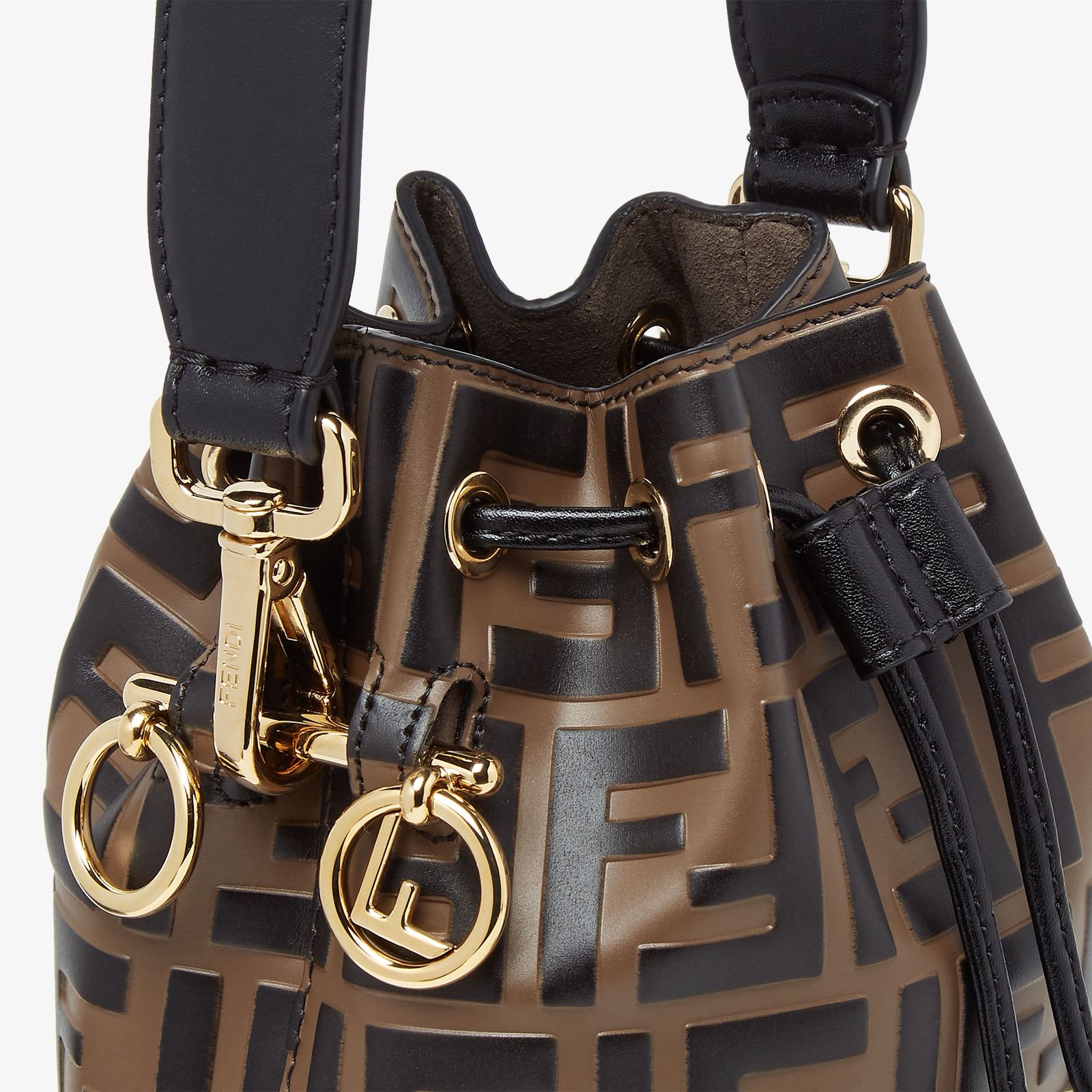 FENDI MON TRESOR BROWN LEATHER BAG