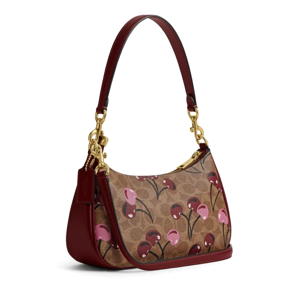 COACH TERI SHOULDER BAG WITH CHERRY PRINT