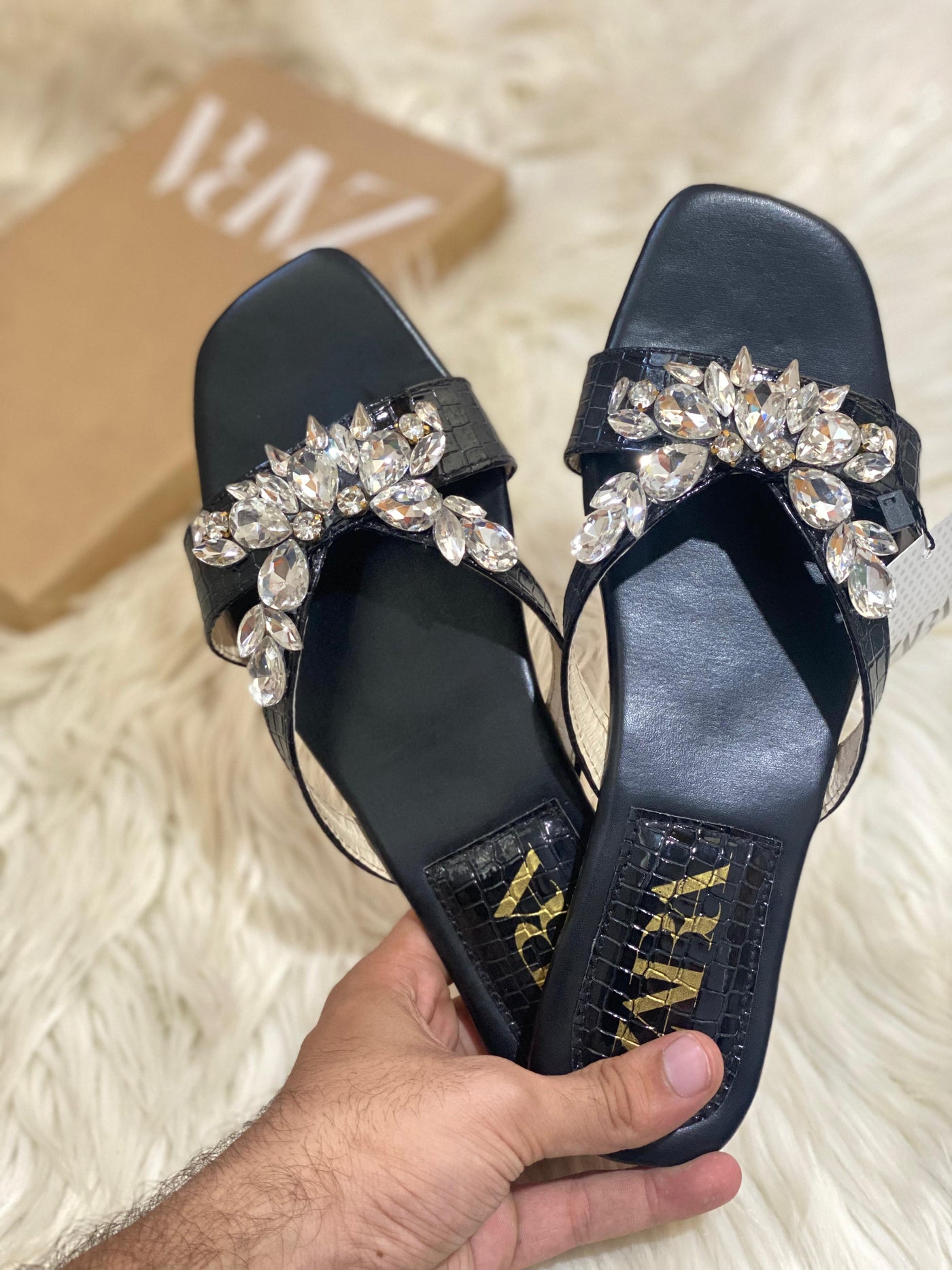 ZARA STONE FLATS