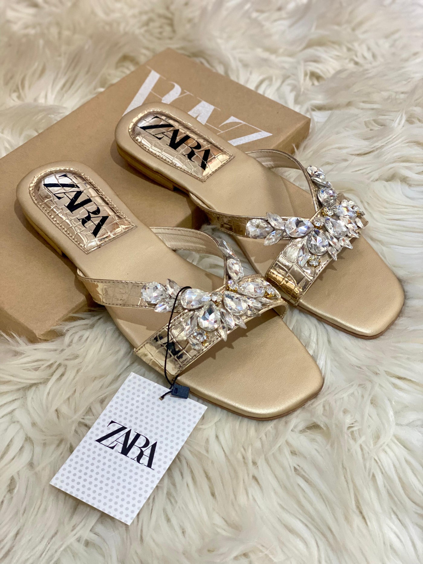 ZARA STONE FLATS