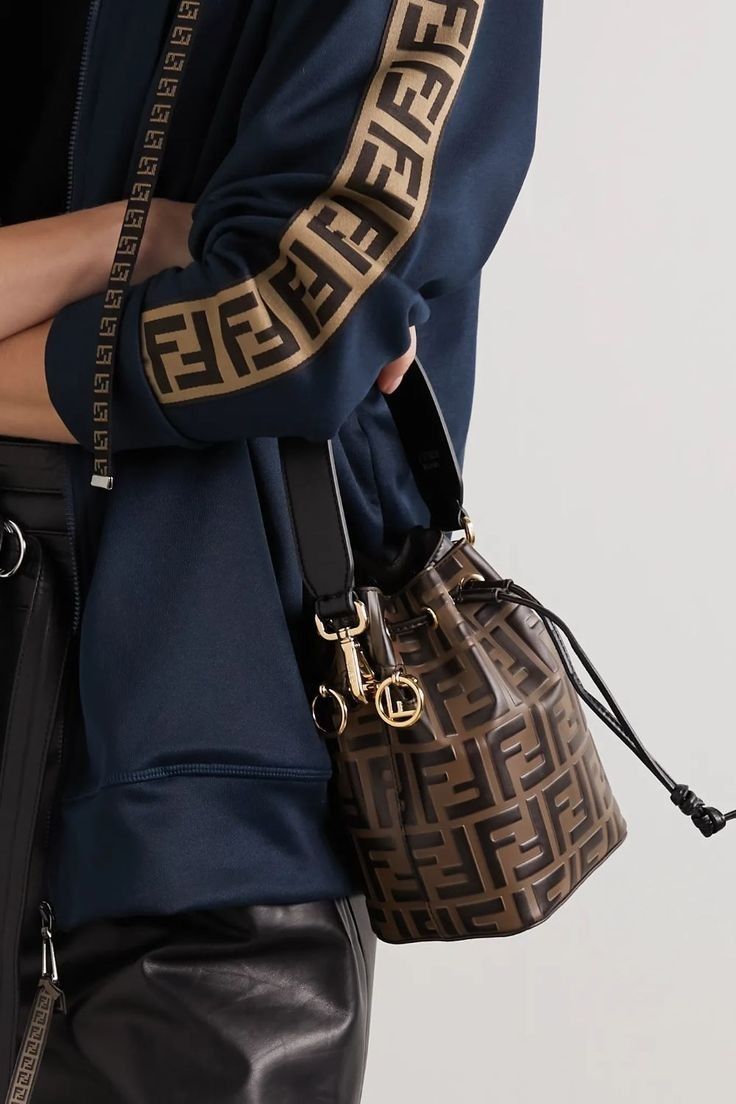 FENDI MON TRESOR BROWN LEATHER BAG
