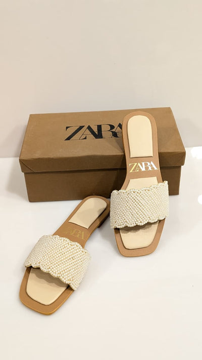 Zara beads slippers