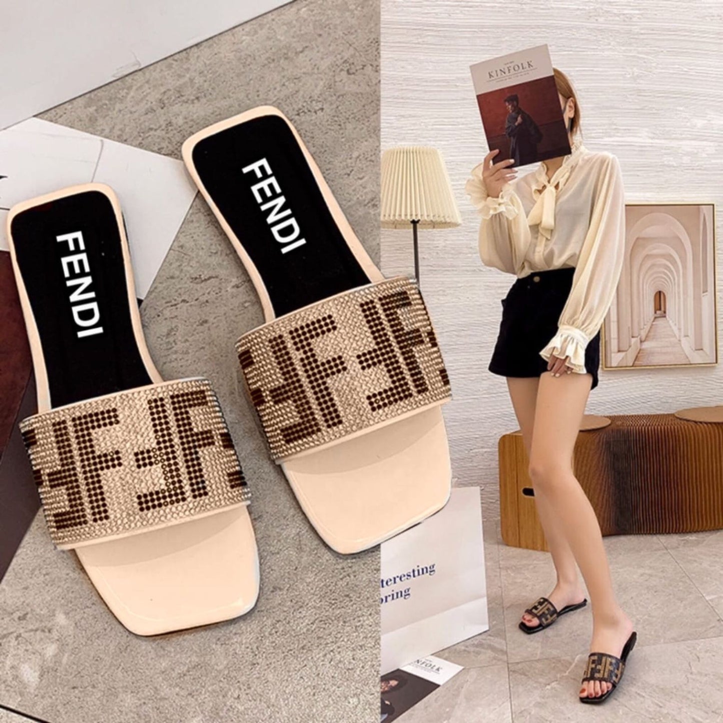 FENDI ROMA SLIPPERS