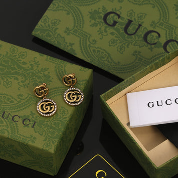 GUCCI GG ANTIQUE GOLD EARRING