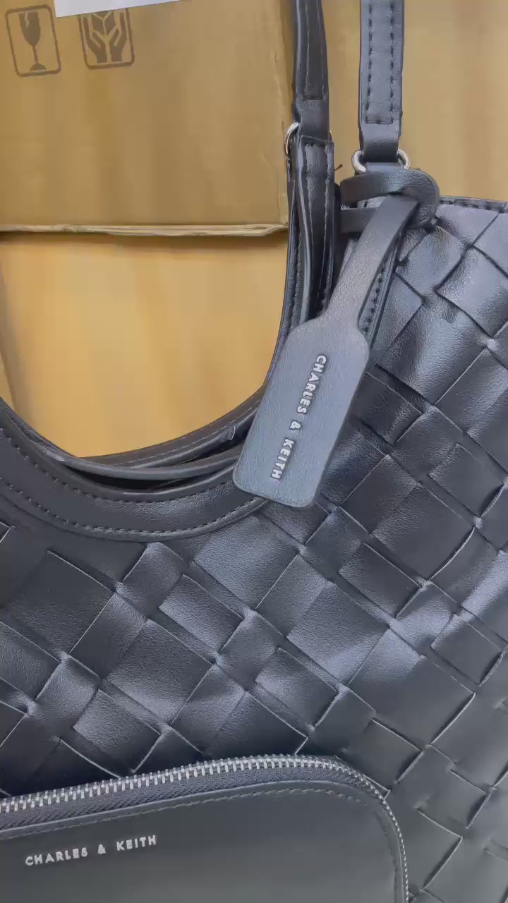 CHARLES & KEITH
LVETTE WOVEN TOTE BAG