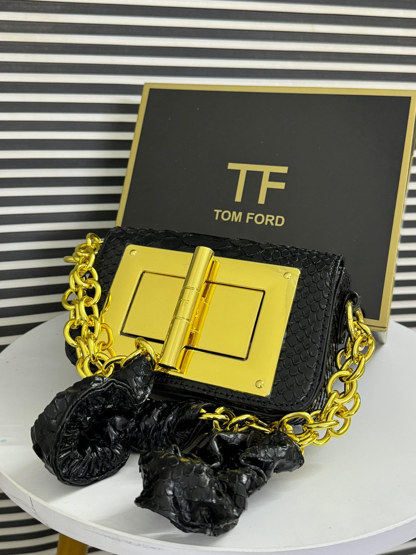 TOM FORD 
SMALL PYTHON NATALIA SHOULDER BAG