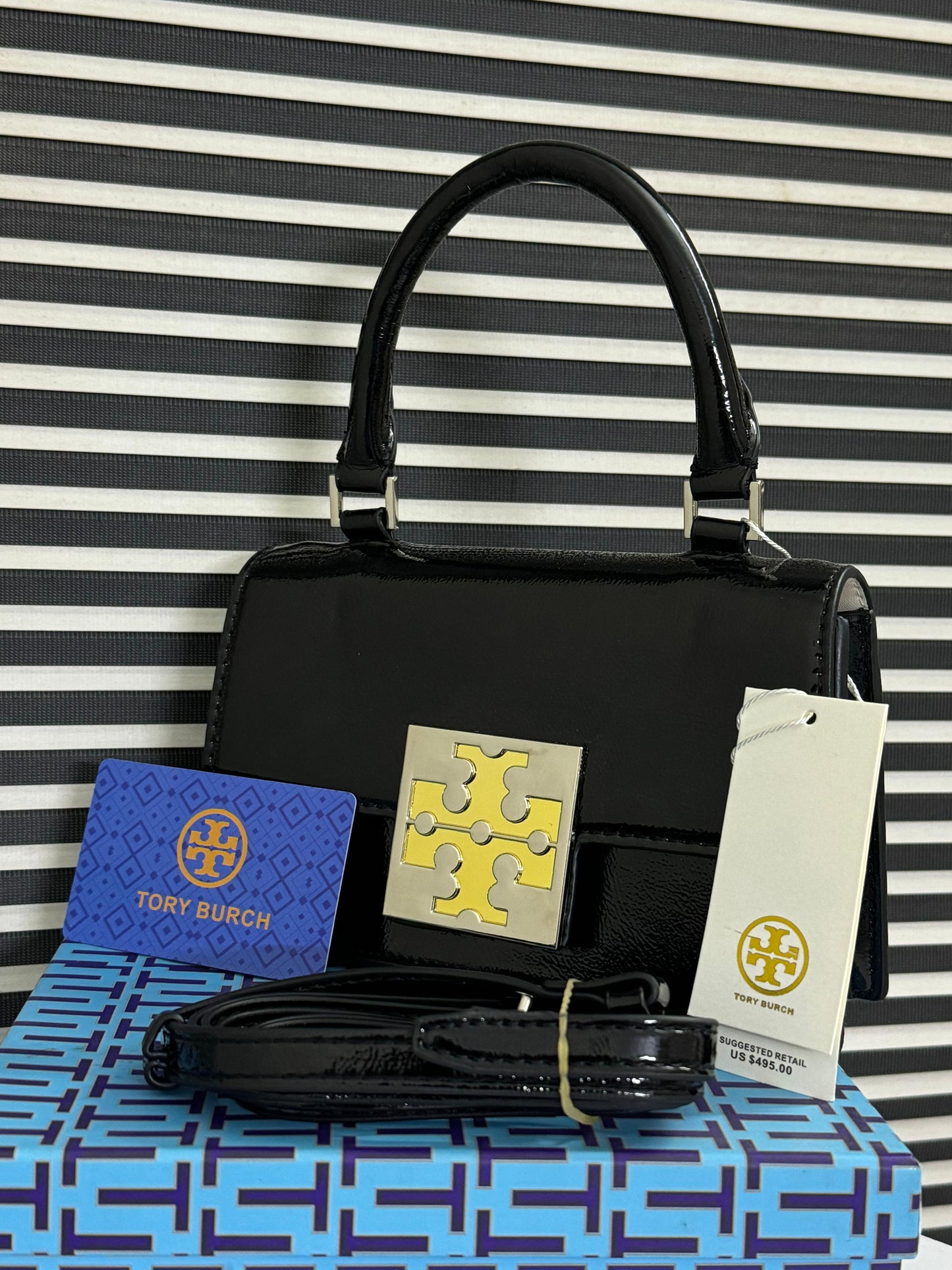 TORY BURCH 
BON BON MINI BAG TOP HANDLES