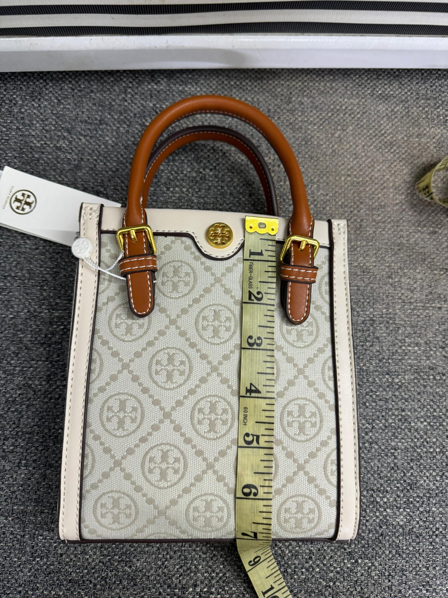 TORY BURCH MINI T MONOGRAM TOTE