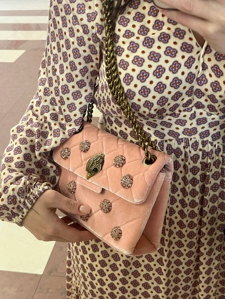 KURT GEIGER VELVET KENSINGTON BAG